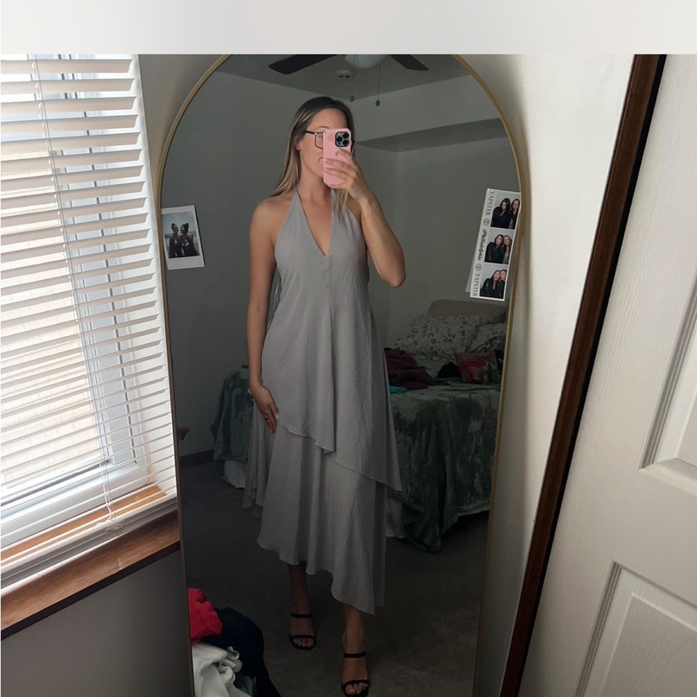 Zara Asymmetrical Gray Dress